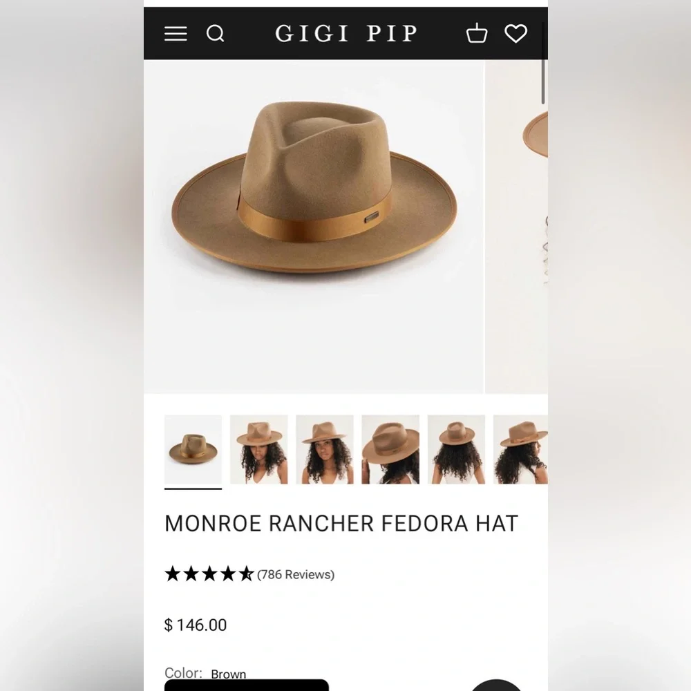 Gigi pip Monroe rancher brown fedora